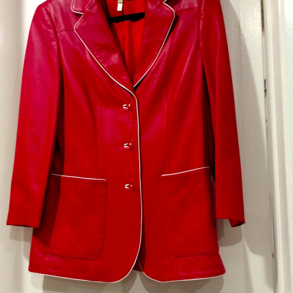 Escada leather jacket